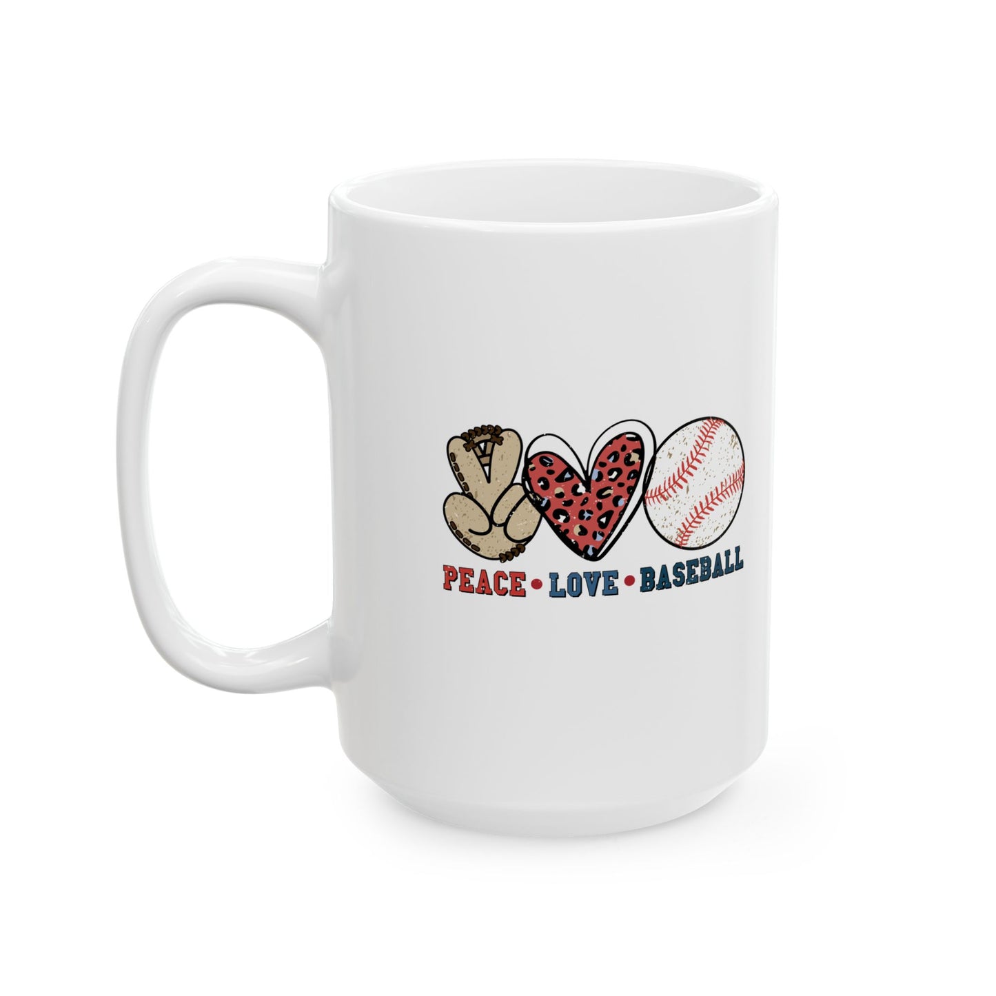 Peace, Love & Baseball - Mug