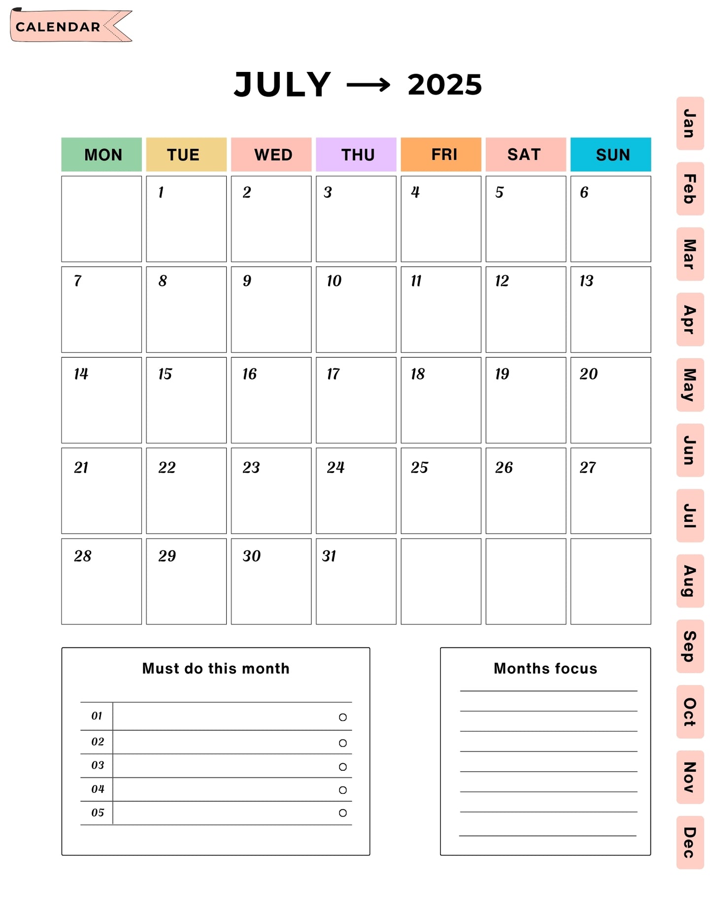 2025 Moon & Astrology Planner | Lunar Calendar & Manifestation Journal