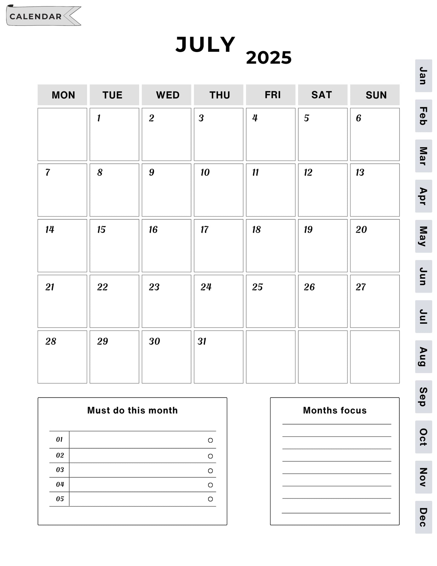 2025 365 Days Digital Planner | Plan Every Day with Purpose