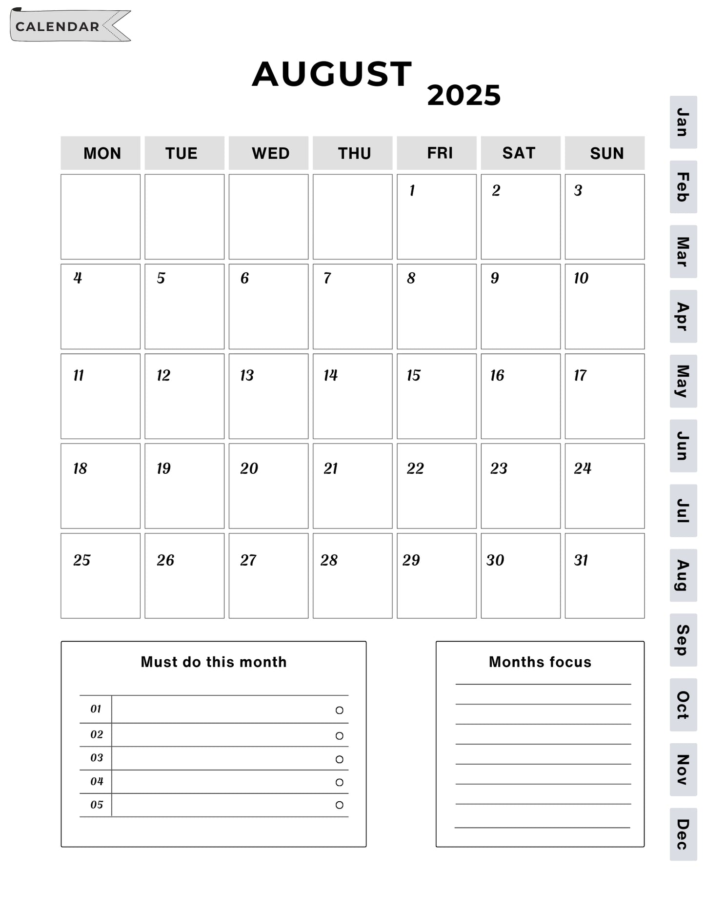 2025 365 Days Digital Planner | Plan Every Day with Purpose