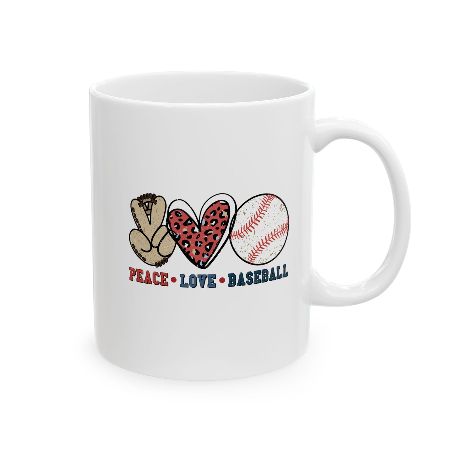 Peace, Love & Baseball - Mug