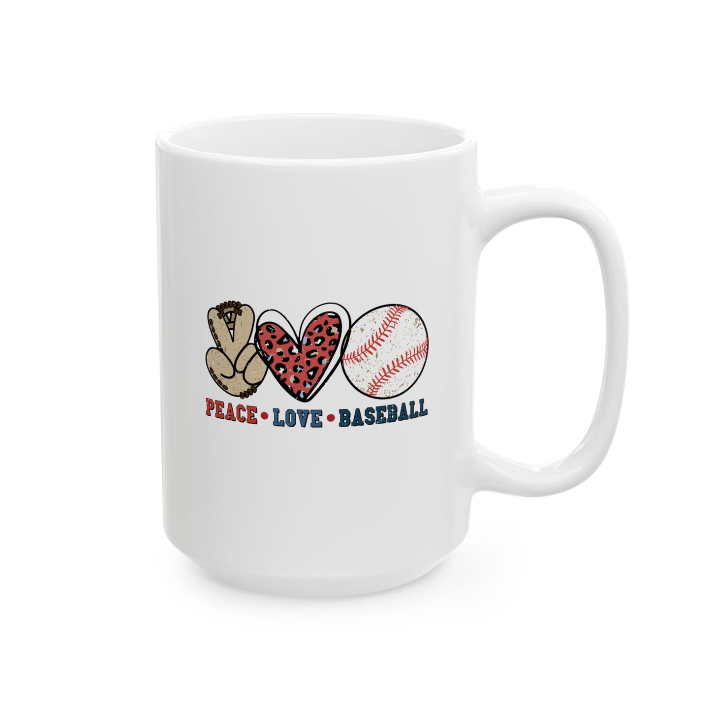 Peace, Love & Baseball - Mug