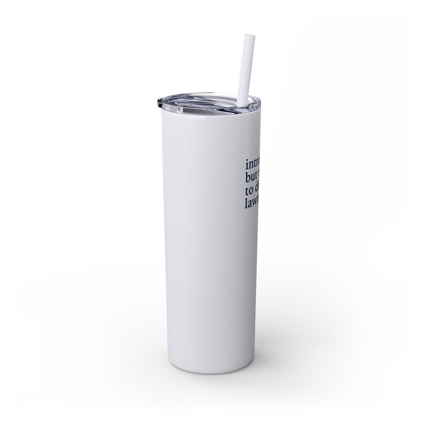 Let's Talk - Skinny Tumbler w/Straw