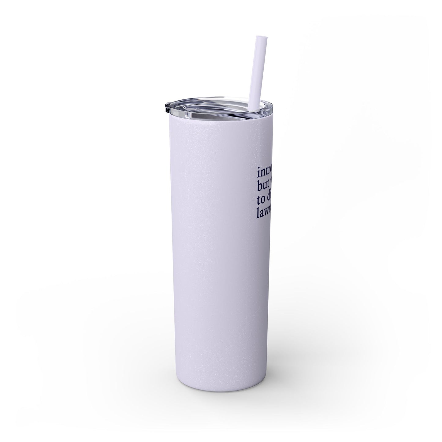 Let's Talk - Skinny Tumbler w/Straw