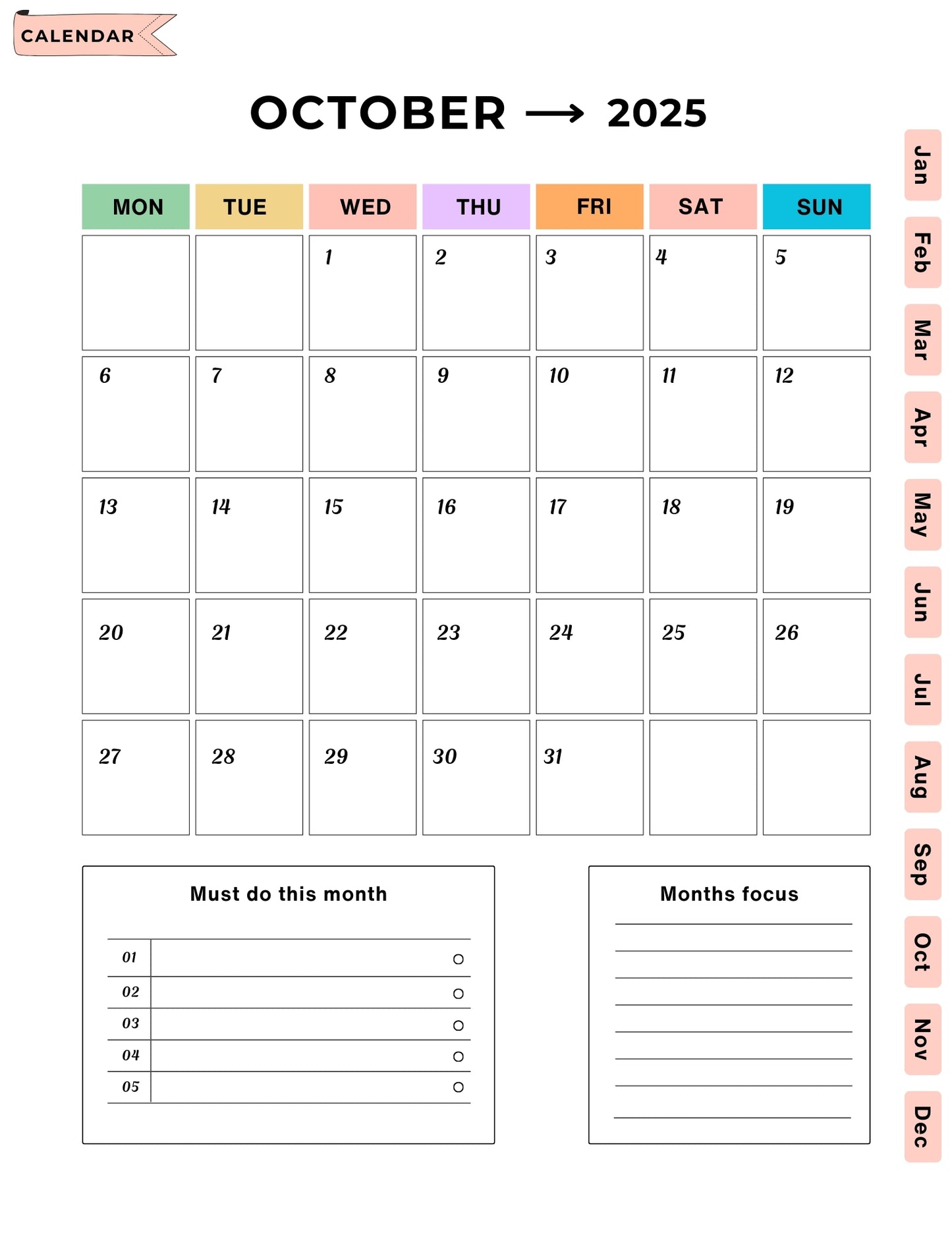 2025 Moon & Astrology Planner | Lunar Calendar & Manifestation Journal