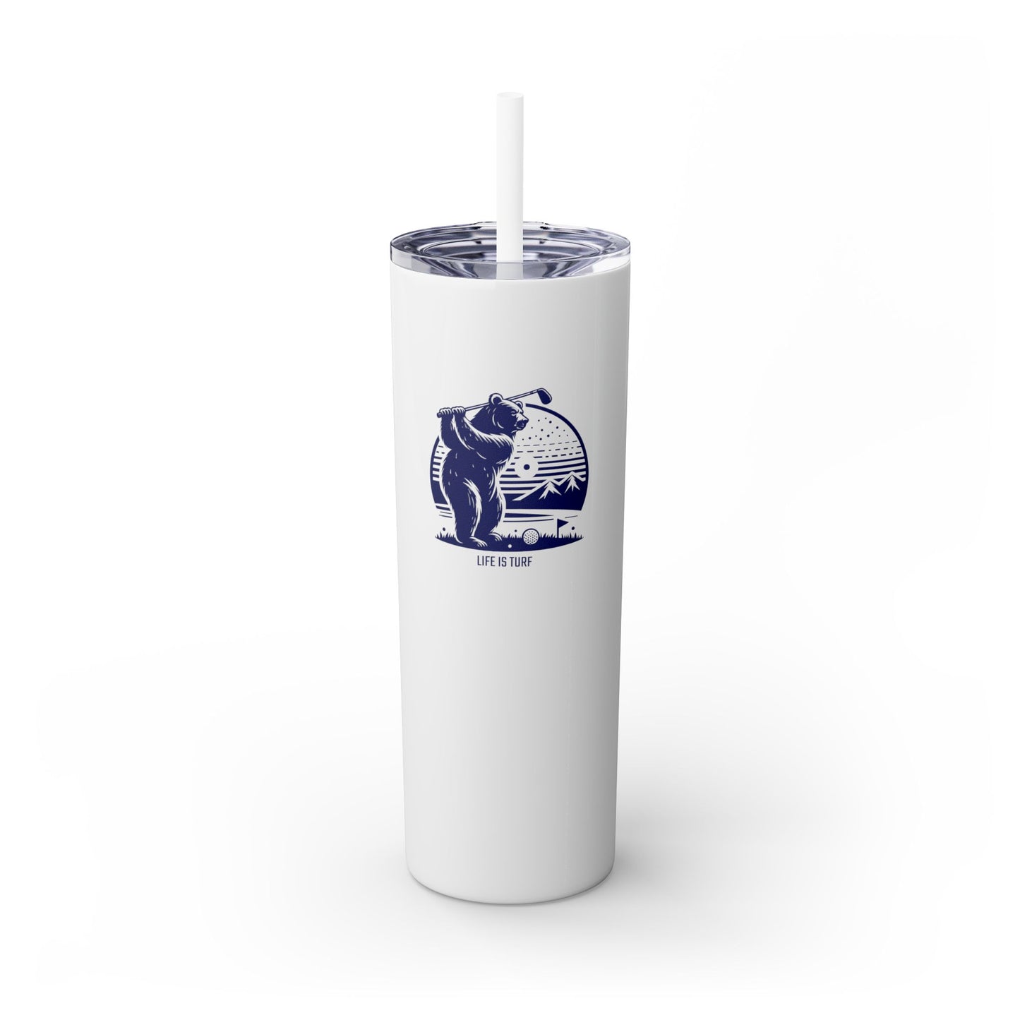 Bear Golf - Skinny Tumbler w/Straw