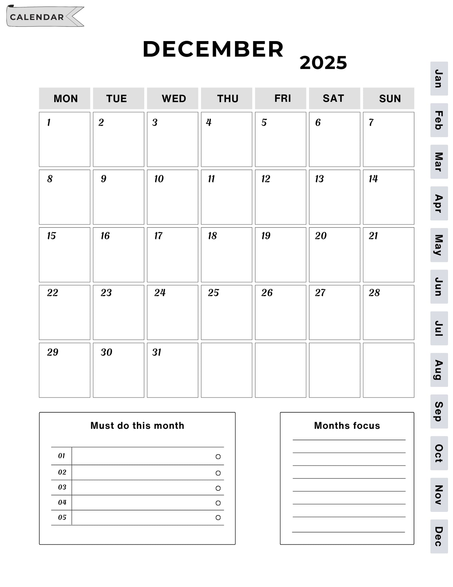 2025 365 Days Digital Planner | Plan Every Day with Purpose