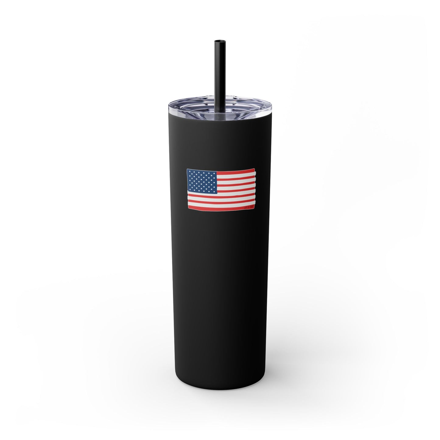 American Flag - Skinny Tumbler w/Straw