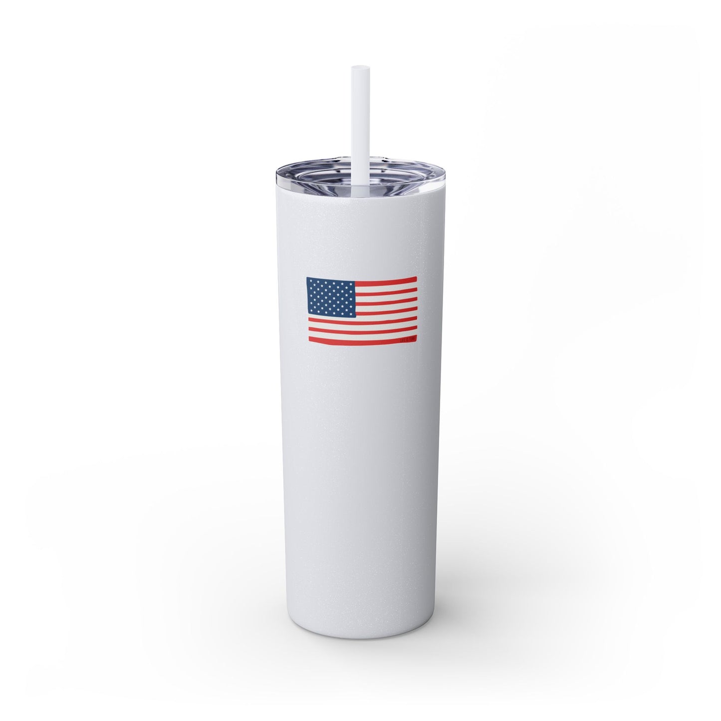 American Flag - Skinny Tumbler w/Straw