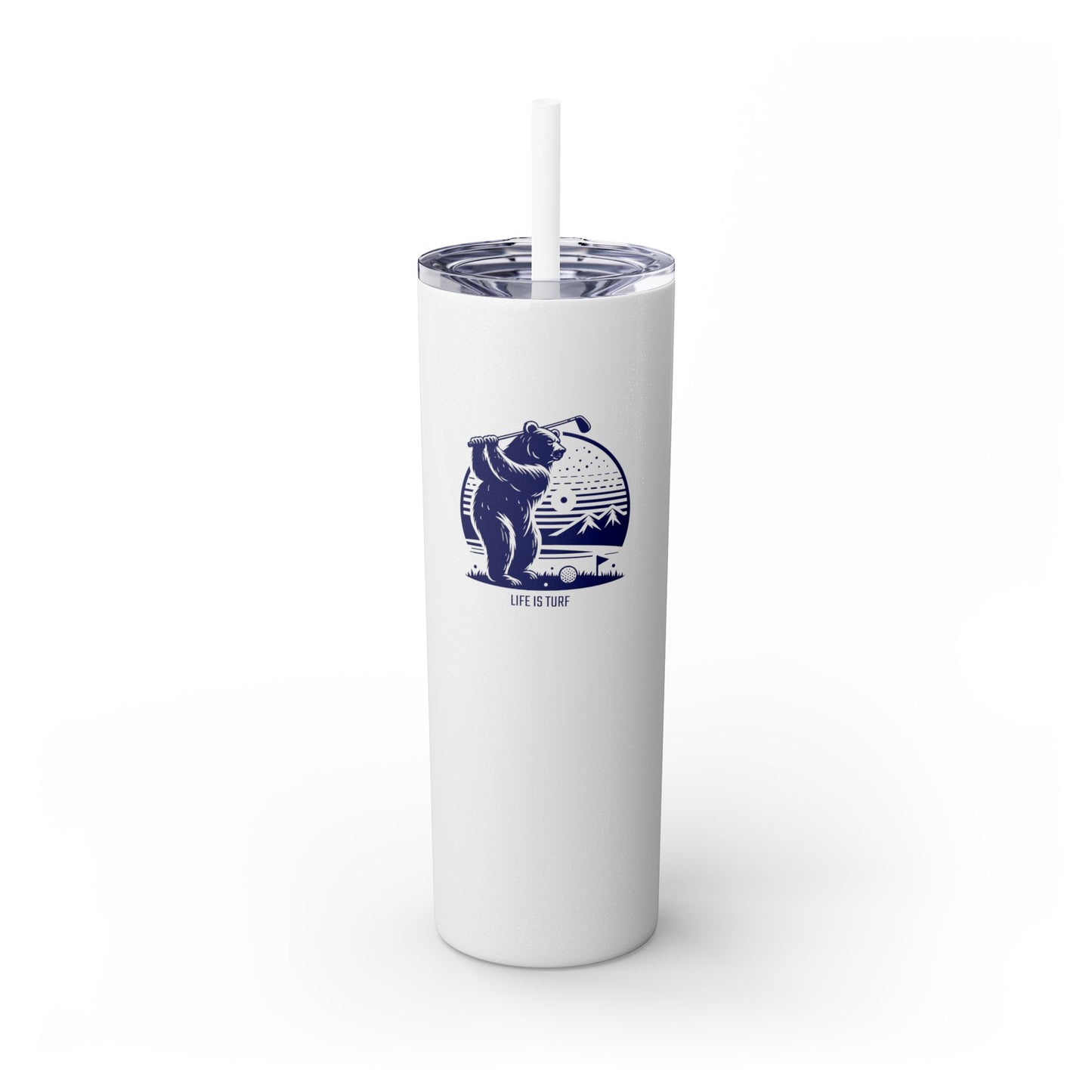 Bear Golf - Skinny Tumbler w/Straw