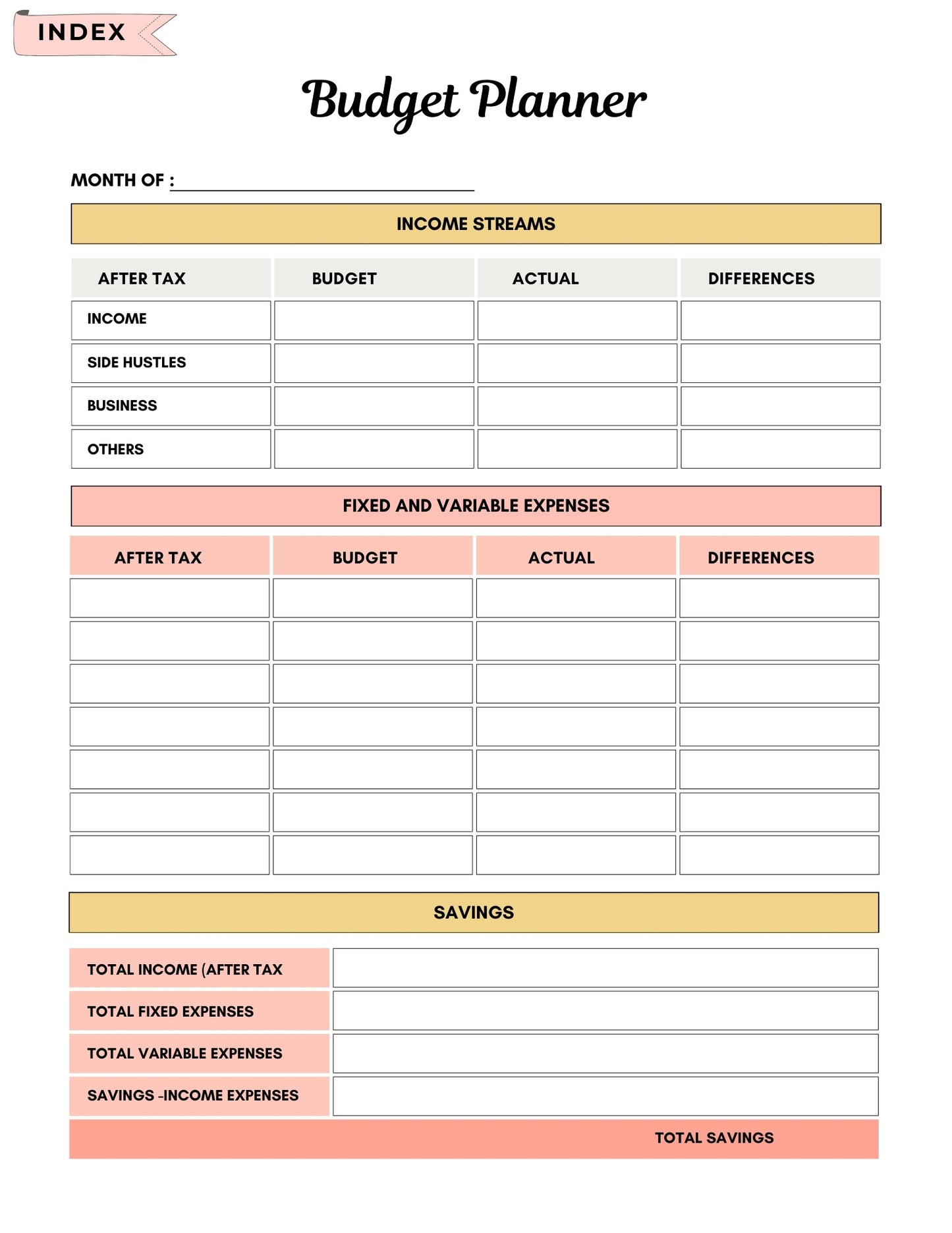 2025 Budget Planner | Master Your Money, Reach Your Goals