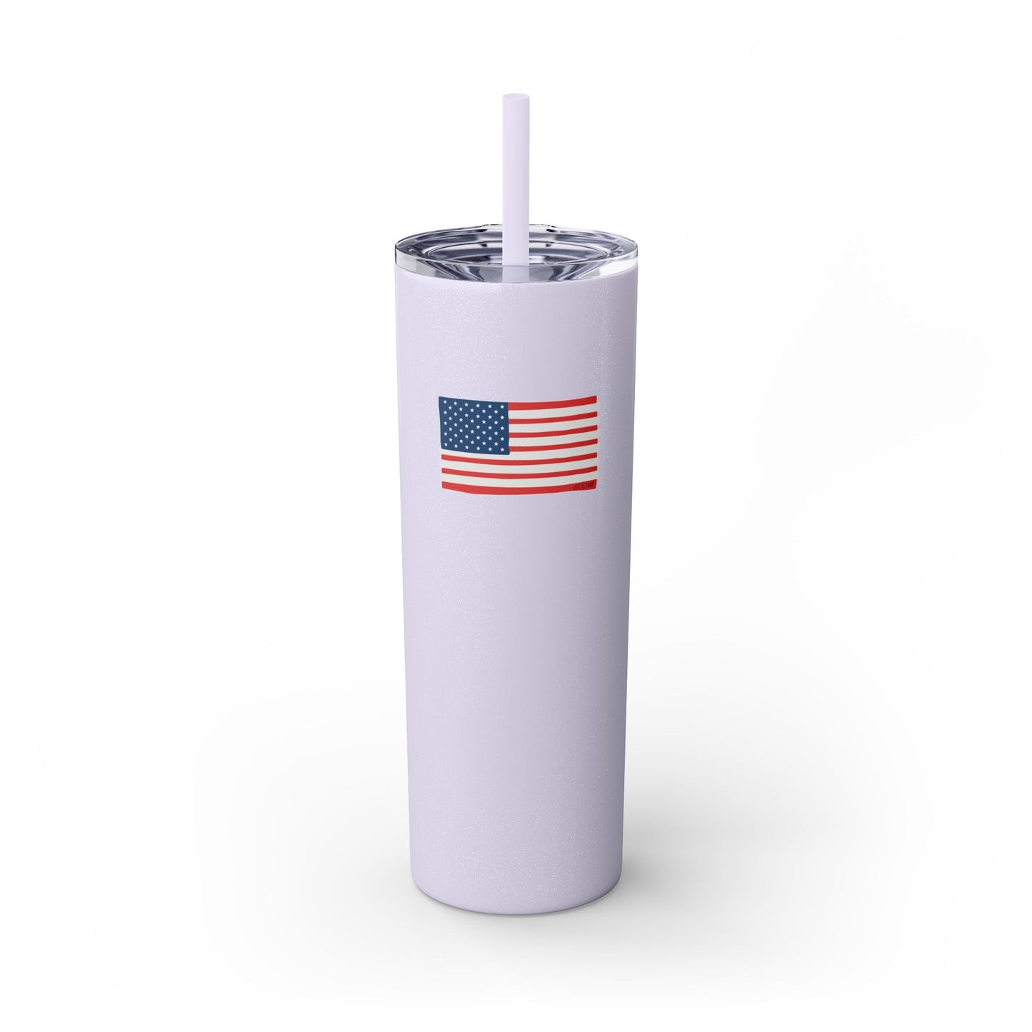 American Flag - Skinny Tumbler w/Straw