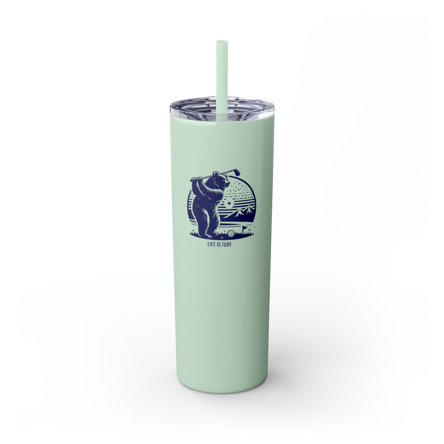 Bear Golf - Skinny Tumbler w/Straw