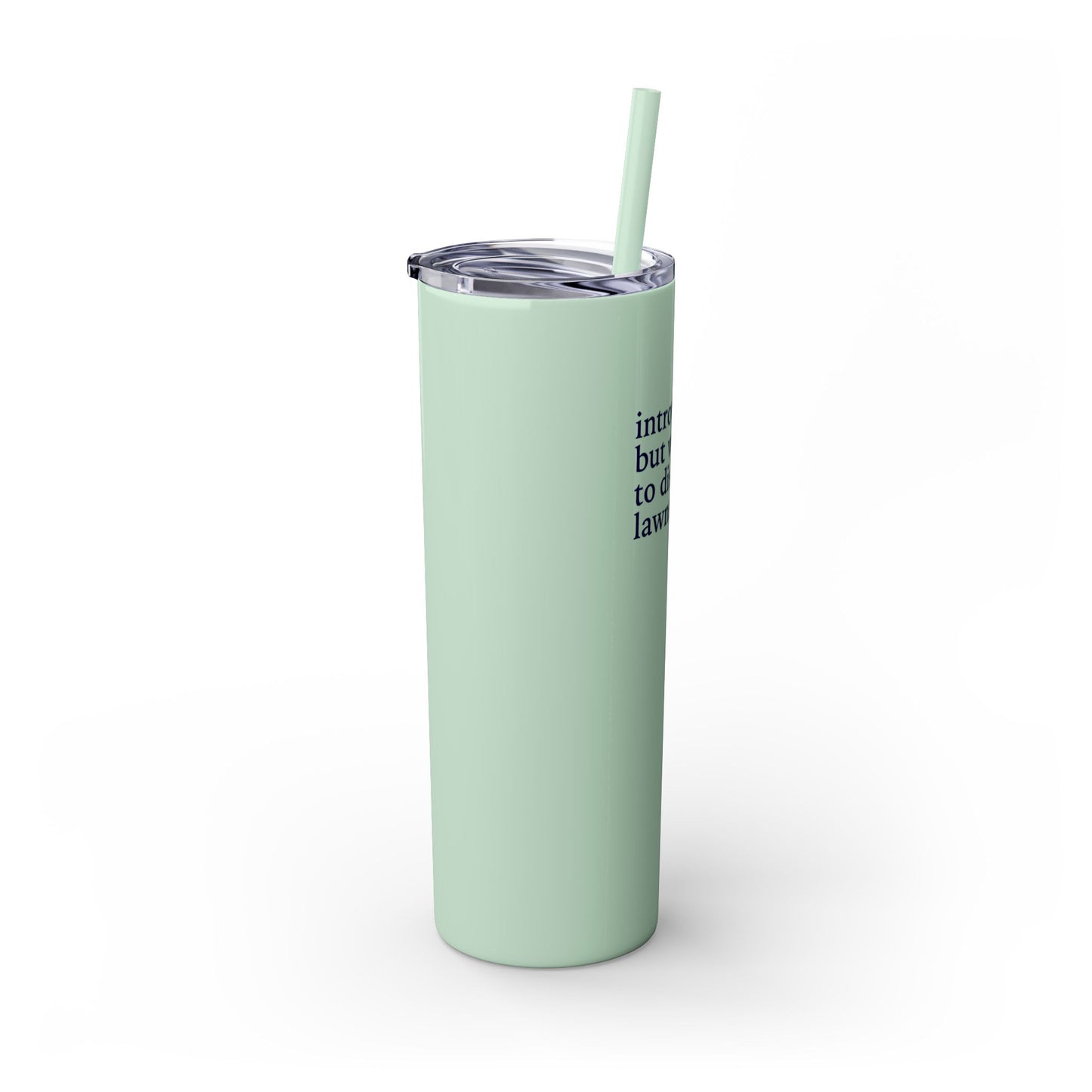 Let's Talk - Skinny Tumbler w/Straw