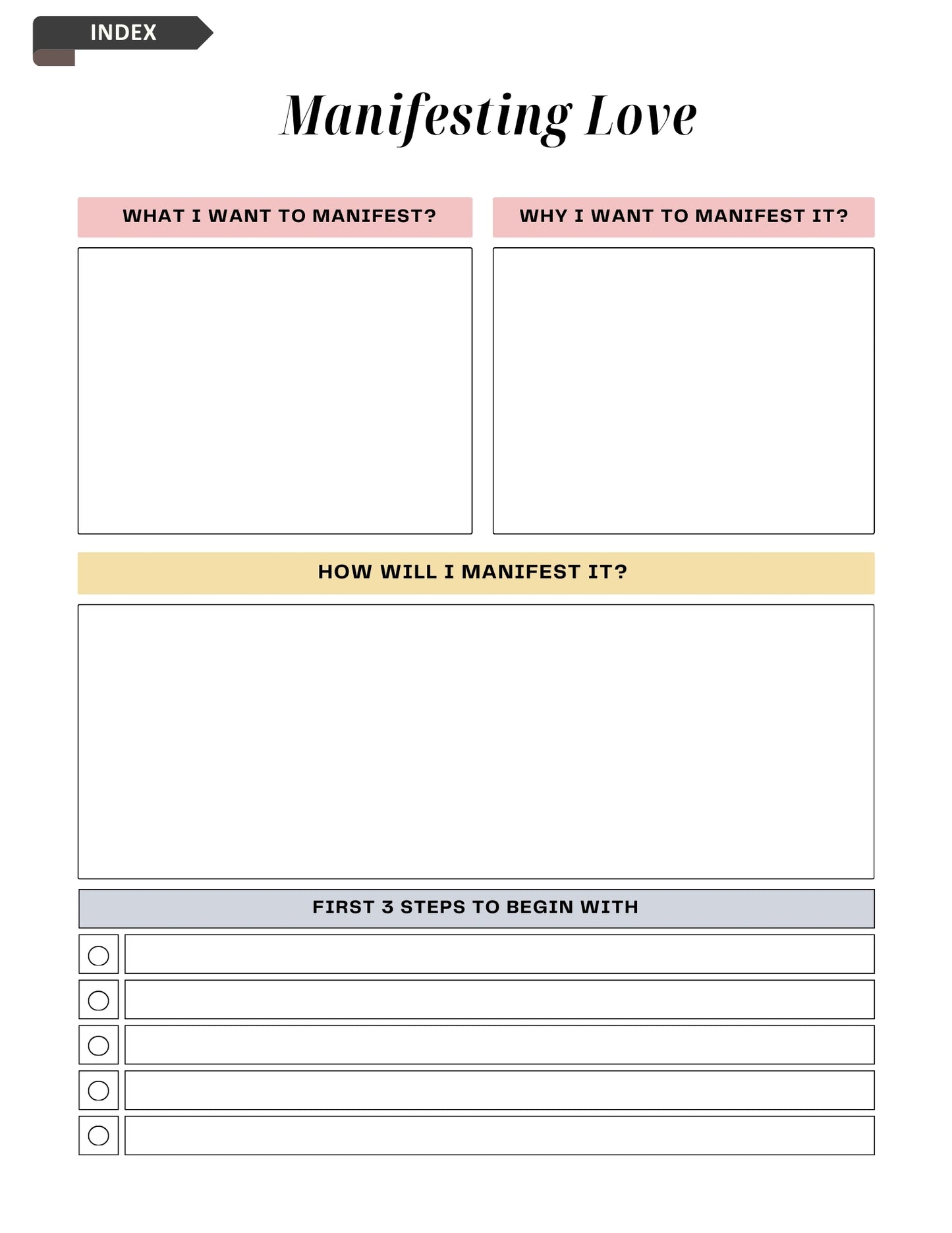 2025 Digital Manifestation Journal | Align Your Mind, Manifest Your Future | Planner