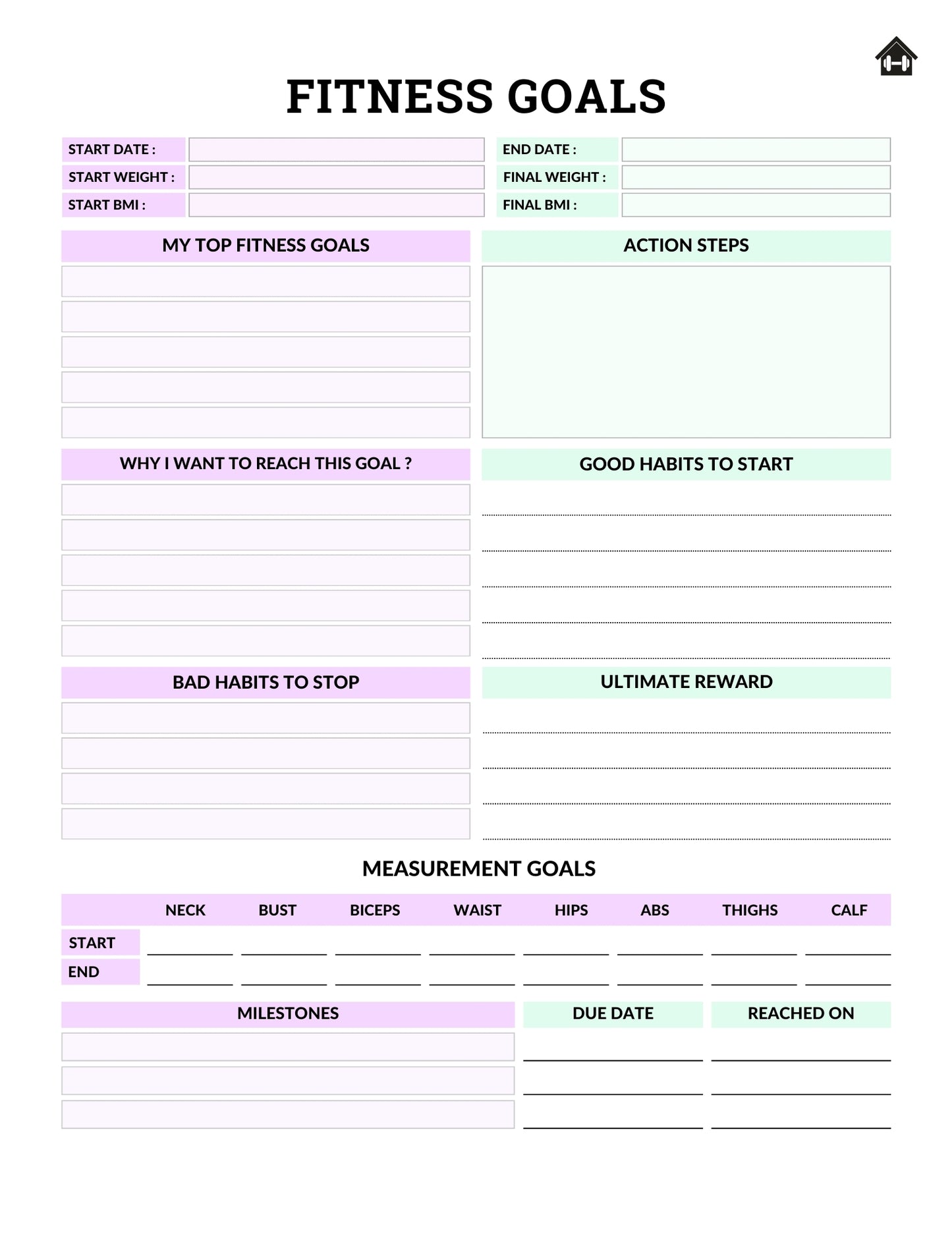 2025 Digital Fitness Planner Bundle | Your Ultimate Health & Wellness Companion