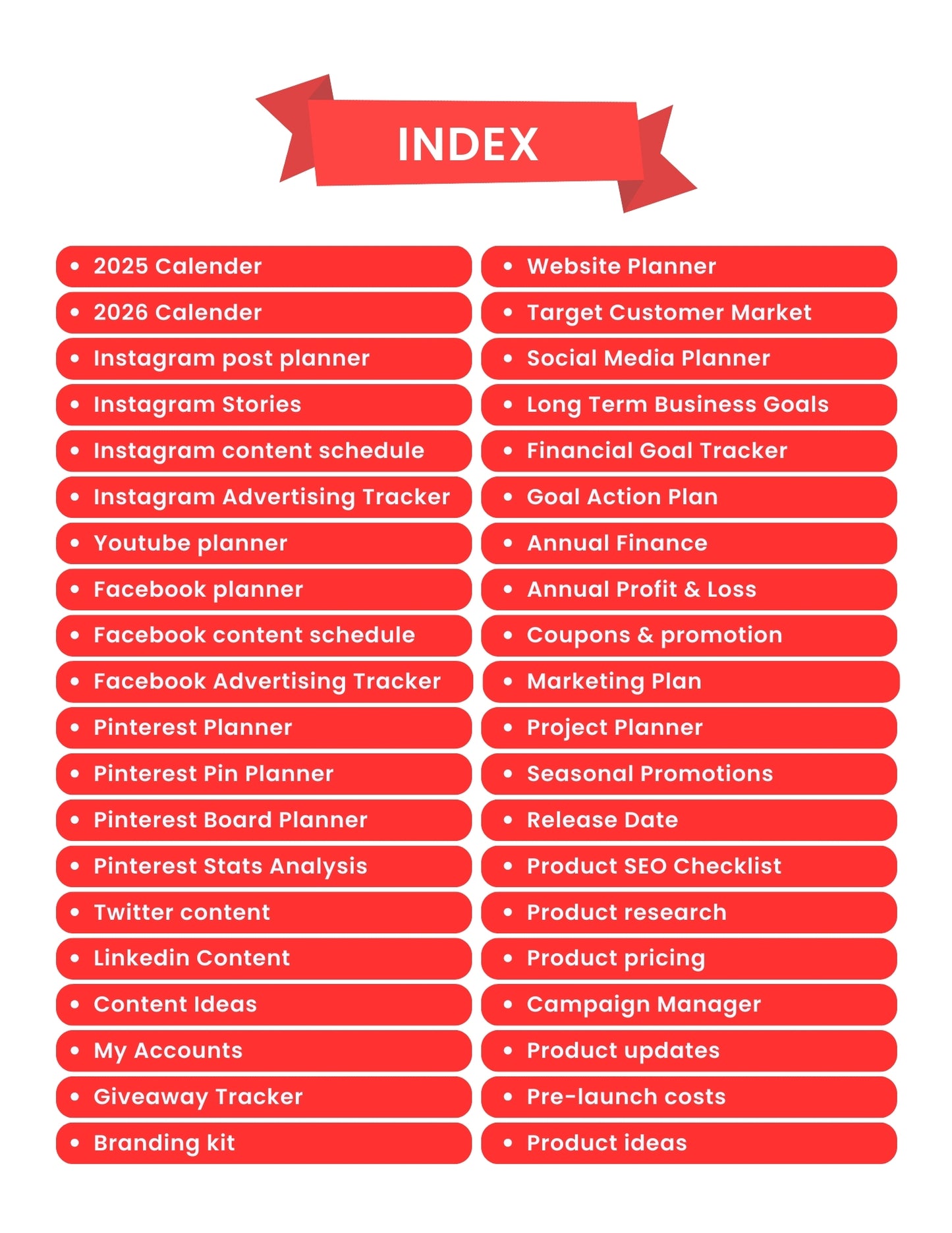 2025/26 Social Media Marketing Planner | Ultimate Content, Strategy & Business Tracker