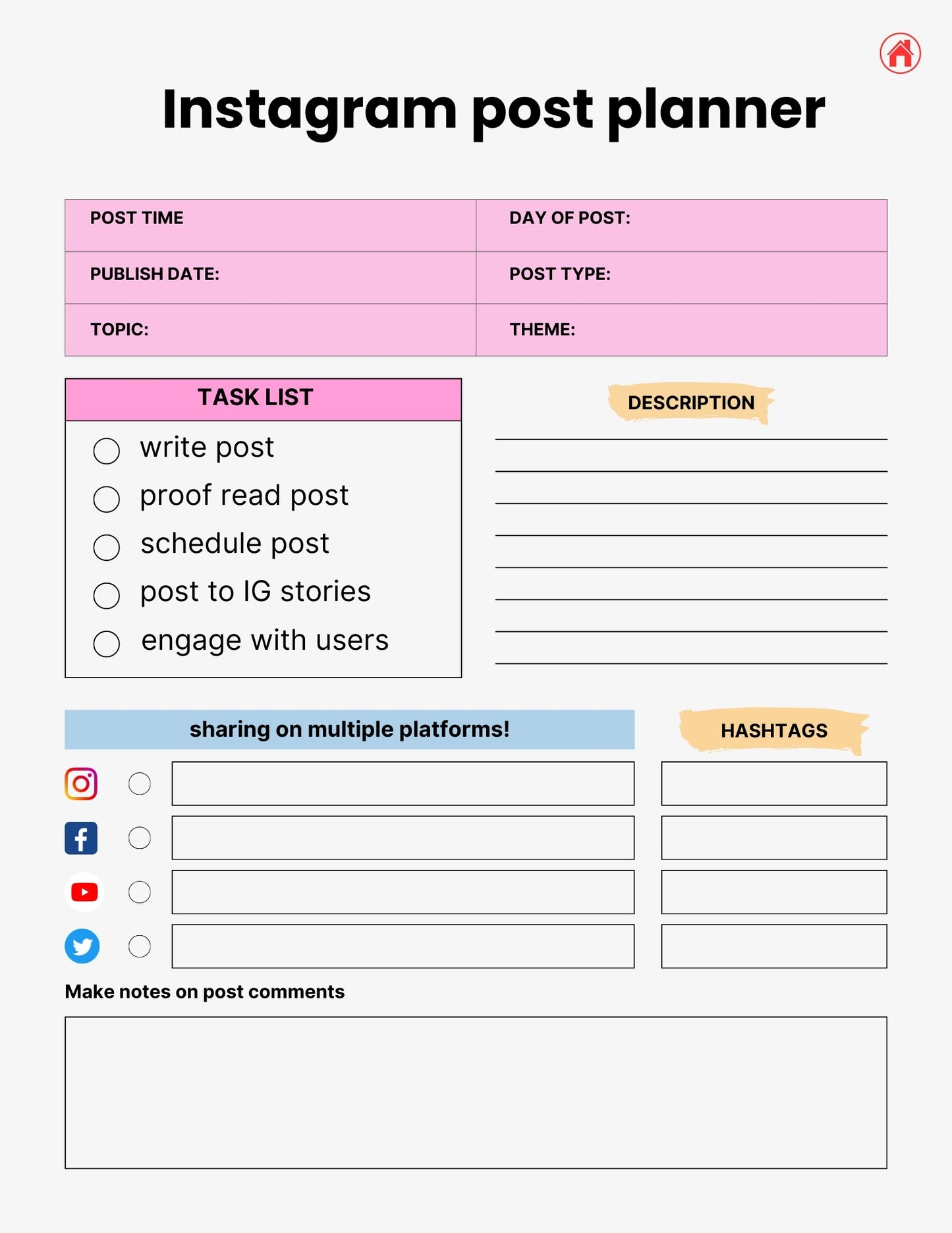 2025/26 Social Media Marketing Planner | Ultimate Content, Strategy & Business Tracker
