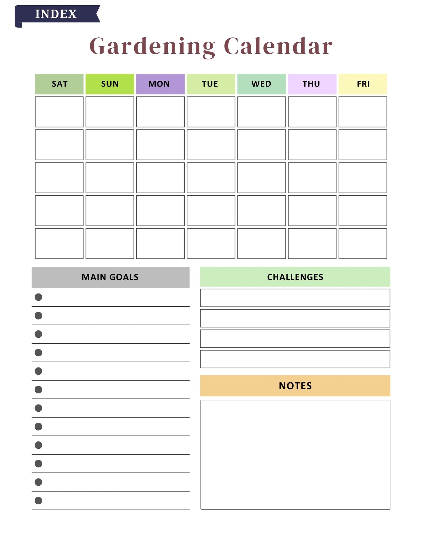 2025–2026 Garden Planner – 81 Pages Digital Download