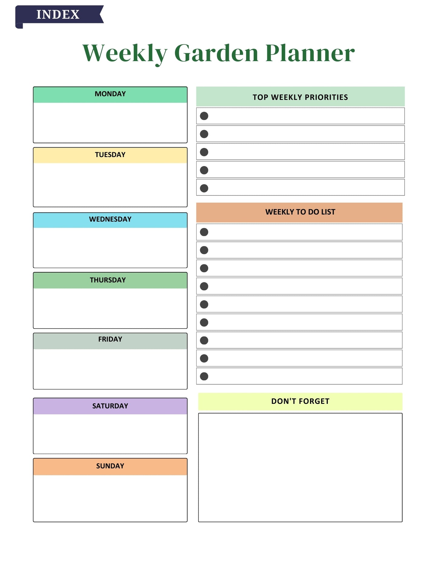 2025–2026 Garden Planner – 81 Pages Digital Download