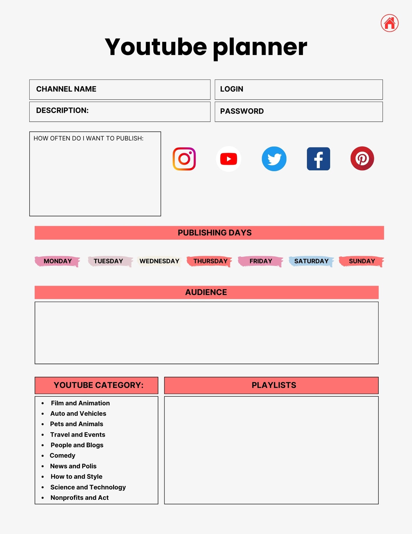 2025/26 Social Media Marketing Planner | Ultimate Content, Strategy & Business Tracker