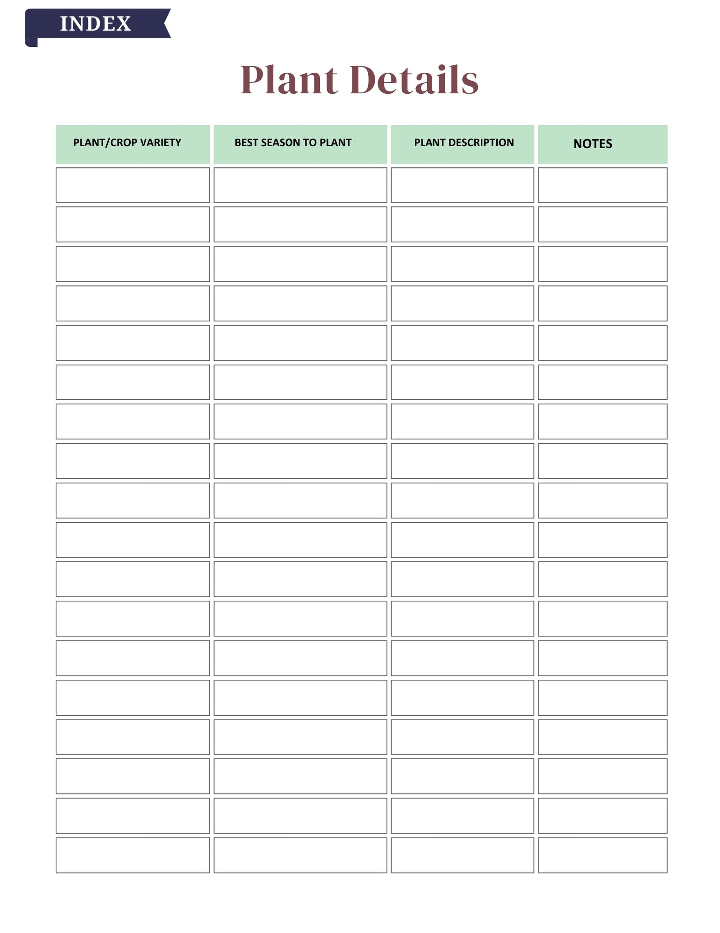 2025–2026 Garden Planner – 81 Pages Digital Download