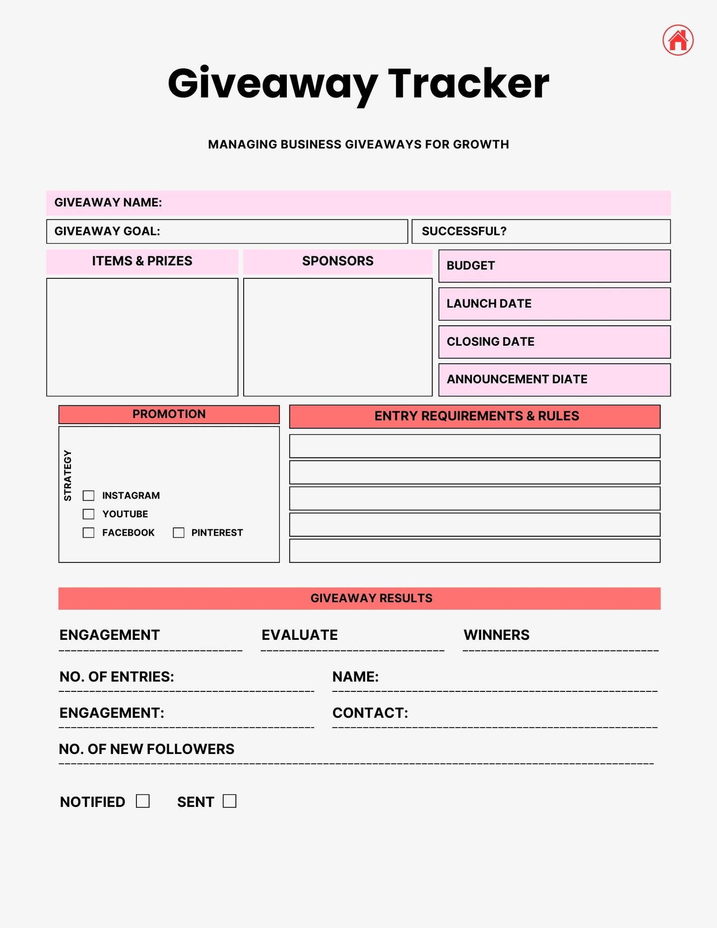 2025/26 Social Media Marketing Planner | Ultimate Content, Strategy & Business Tracker