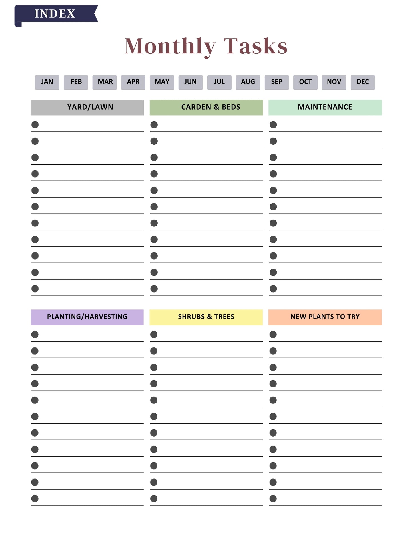 2025–2026 Garden Planner – 81 Pages Digital Download