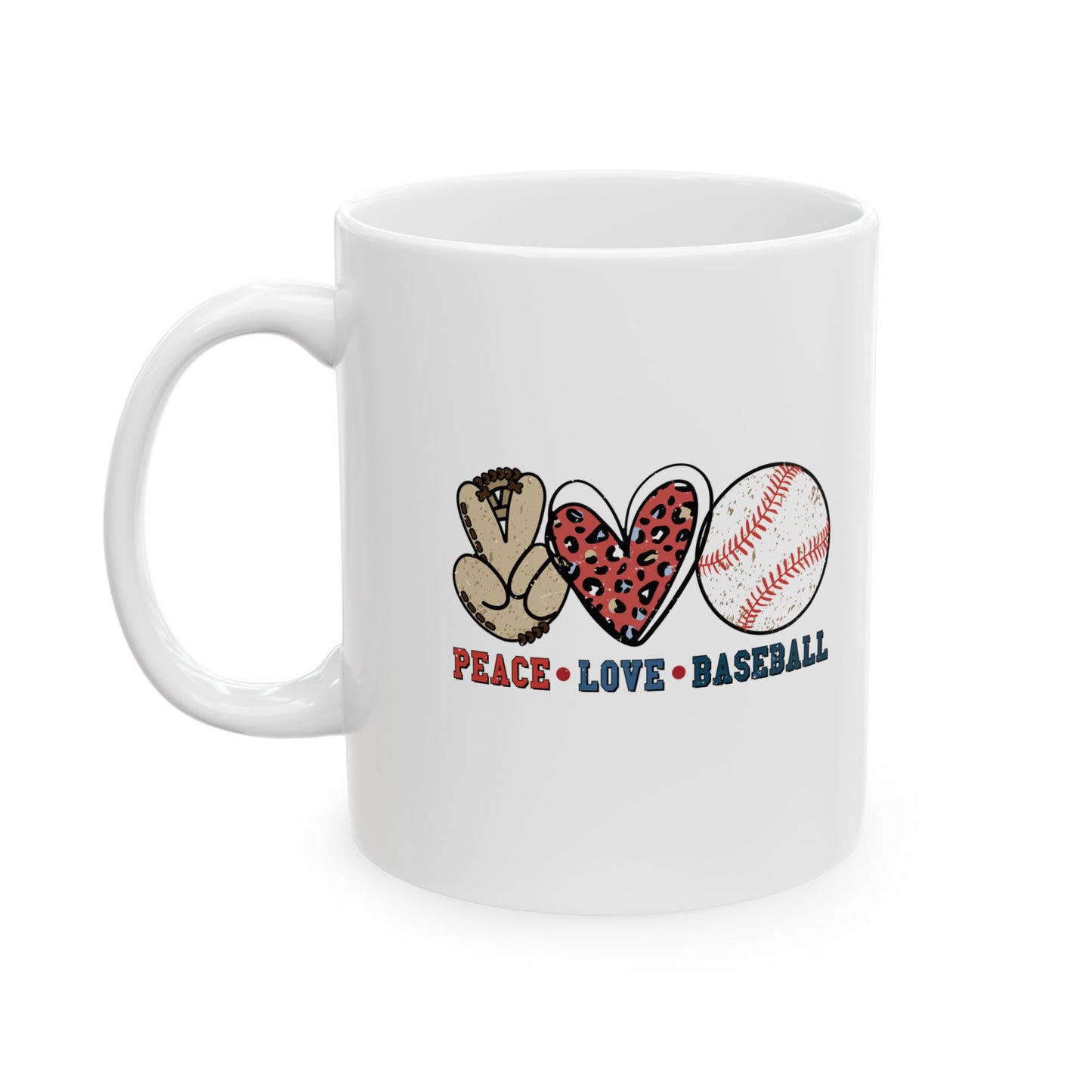 Peace, Love & Baseball - Mug