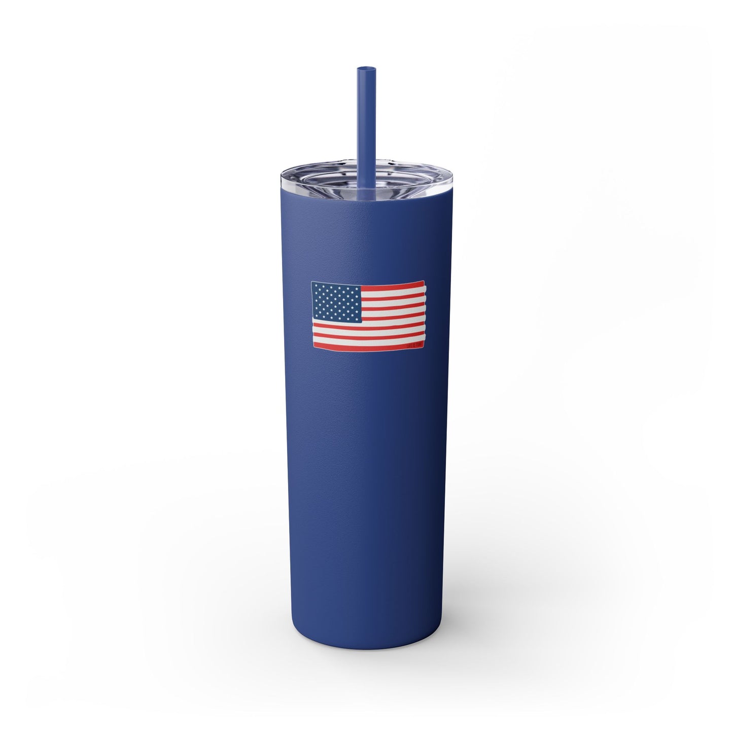 American Flag - Skinny Tumbler w/Straw