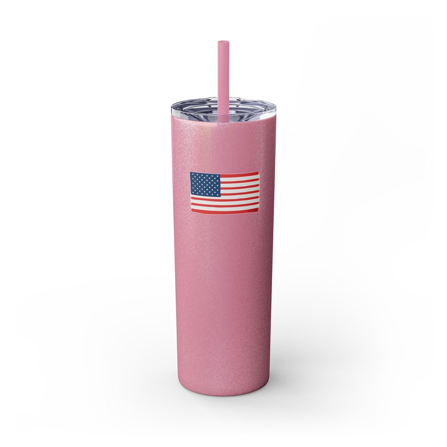 American Flag - Skinny Tumbler w/Straw