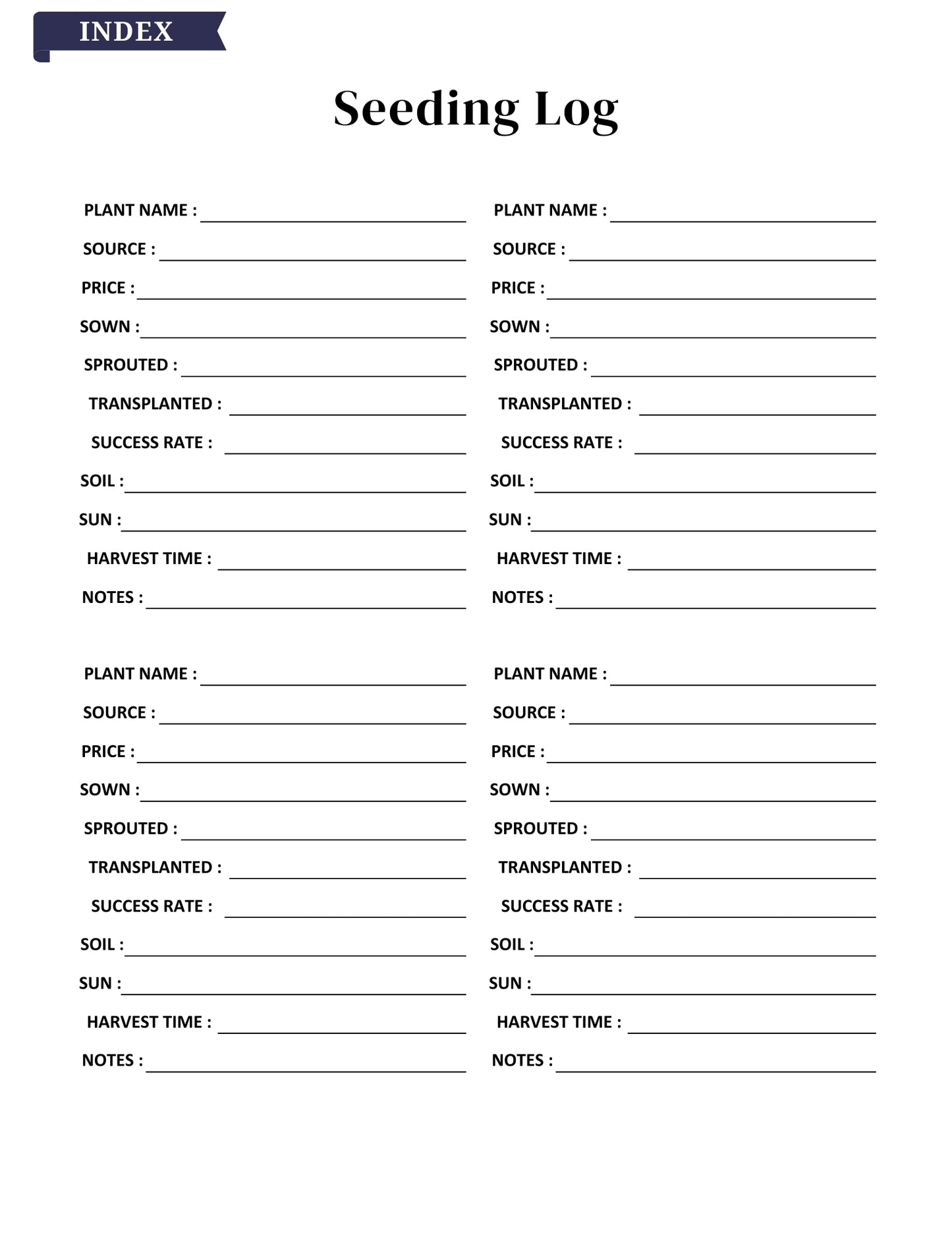 2025–2026 Garden Planner – 81 Pages Digital Download
