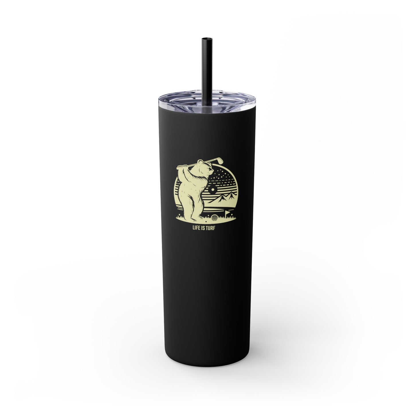 Bear Golf - Skinny Tumbler w/Straw
