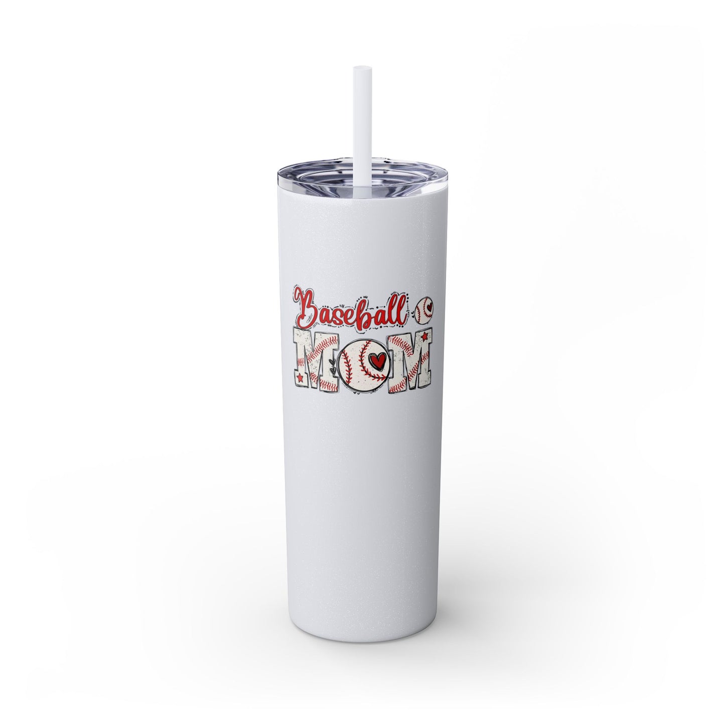 Baseball Mom - Skinny Tumbler w/Straw