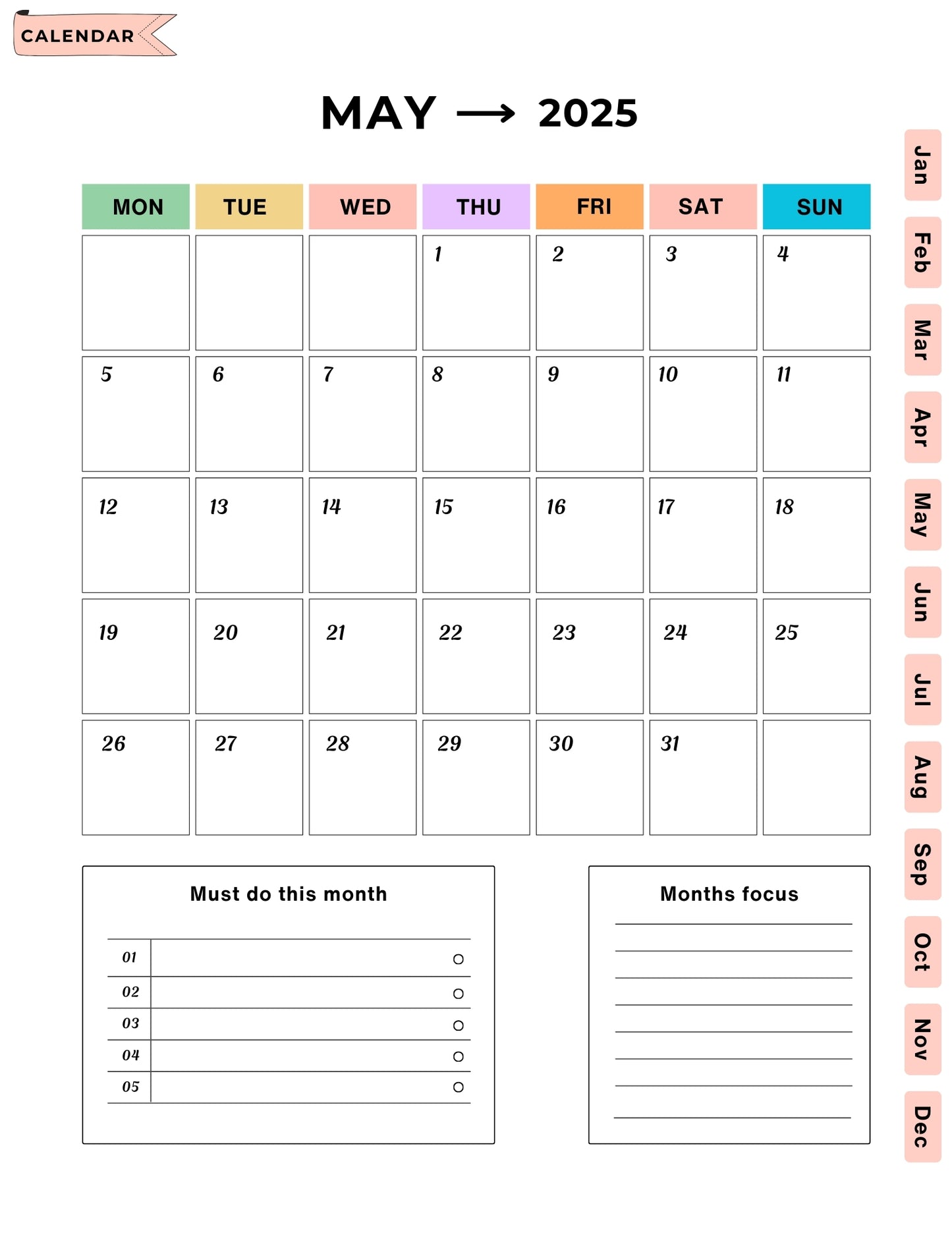 2025 Moon & Astrology Planner | Lunar Calendar & Manifestation Journal