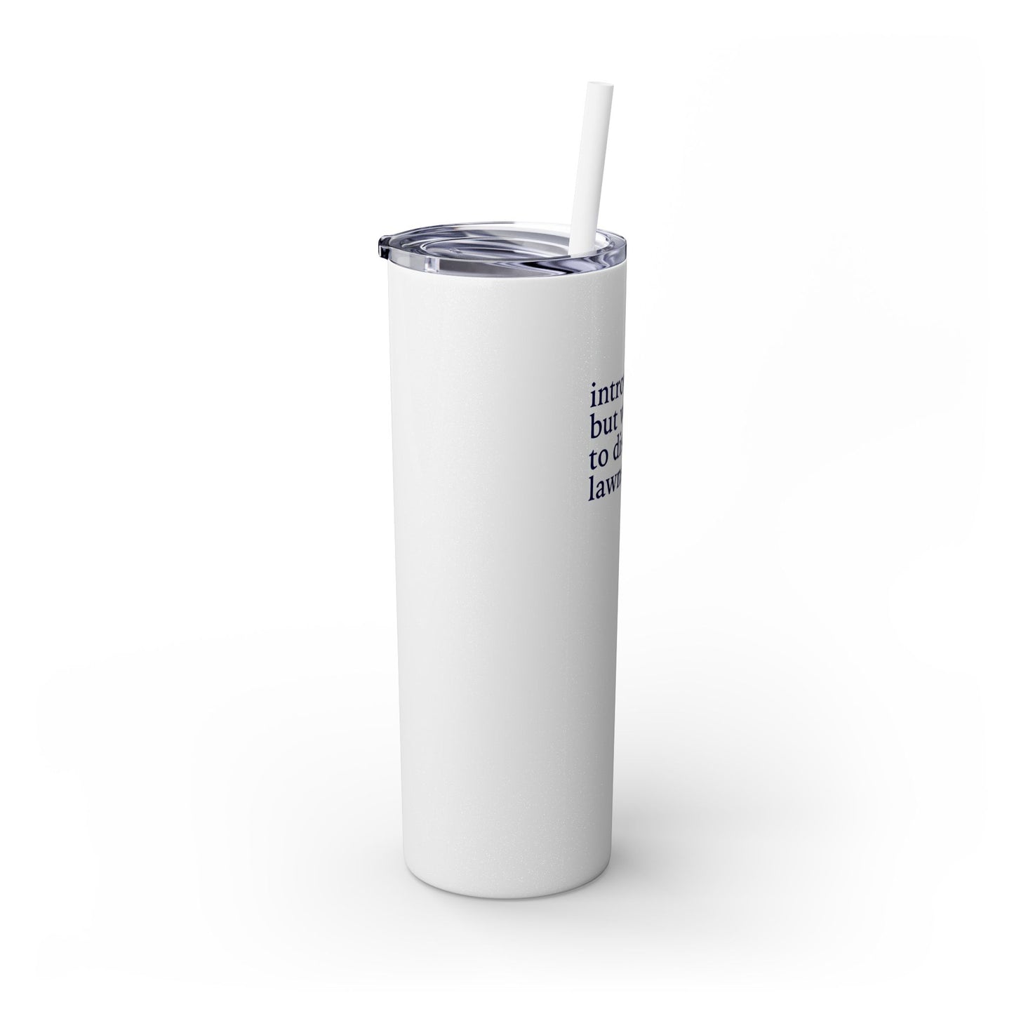 Let's Talk - Skinny Tumbler w/Straw