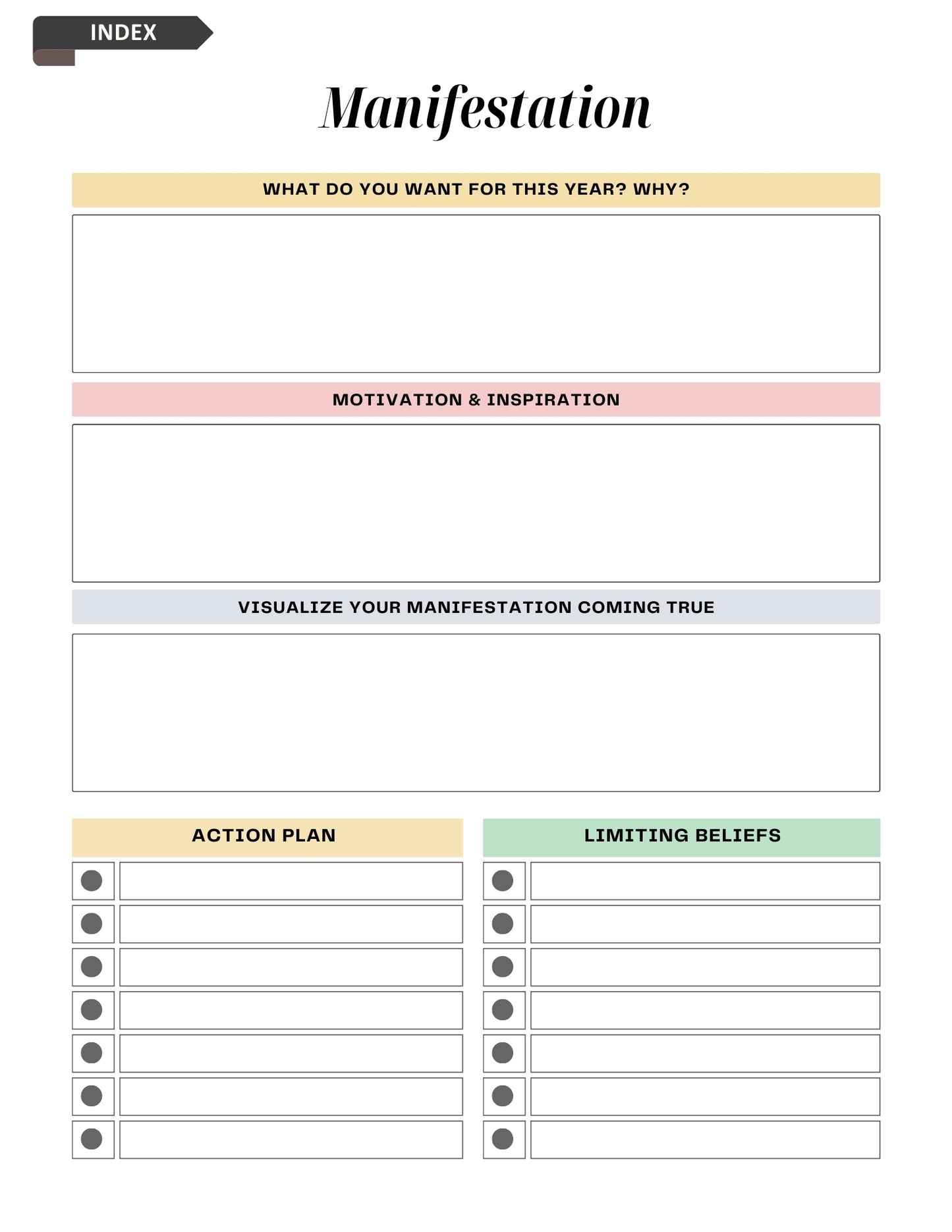 2025 Digital Manifestation Journal | Align Your Mind, Manifest Your Future | Planner