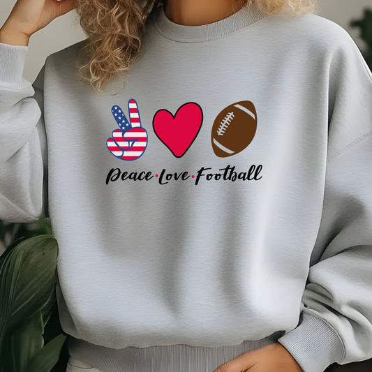 Peace Love & Football - Sweatshirt