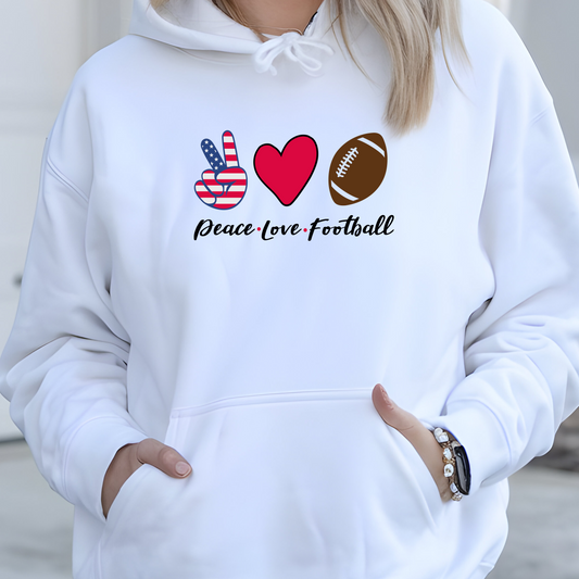 Peace, Love & Football - Hoodie