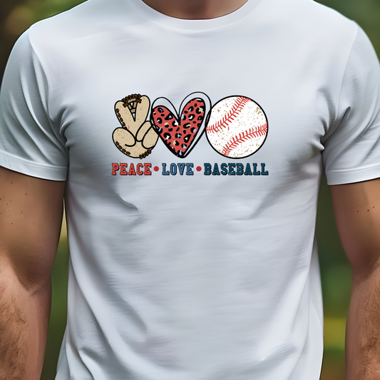 Peace, Love & Baseball - Tee