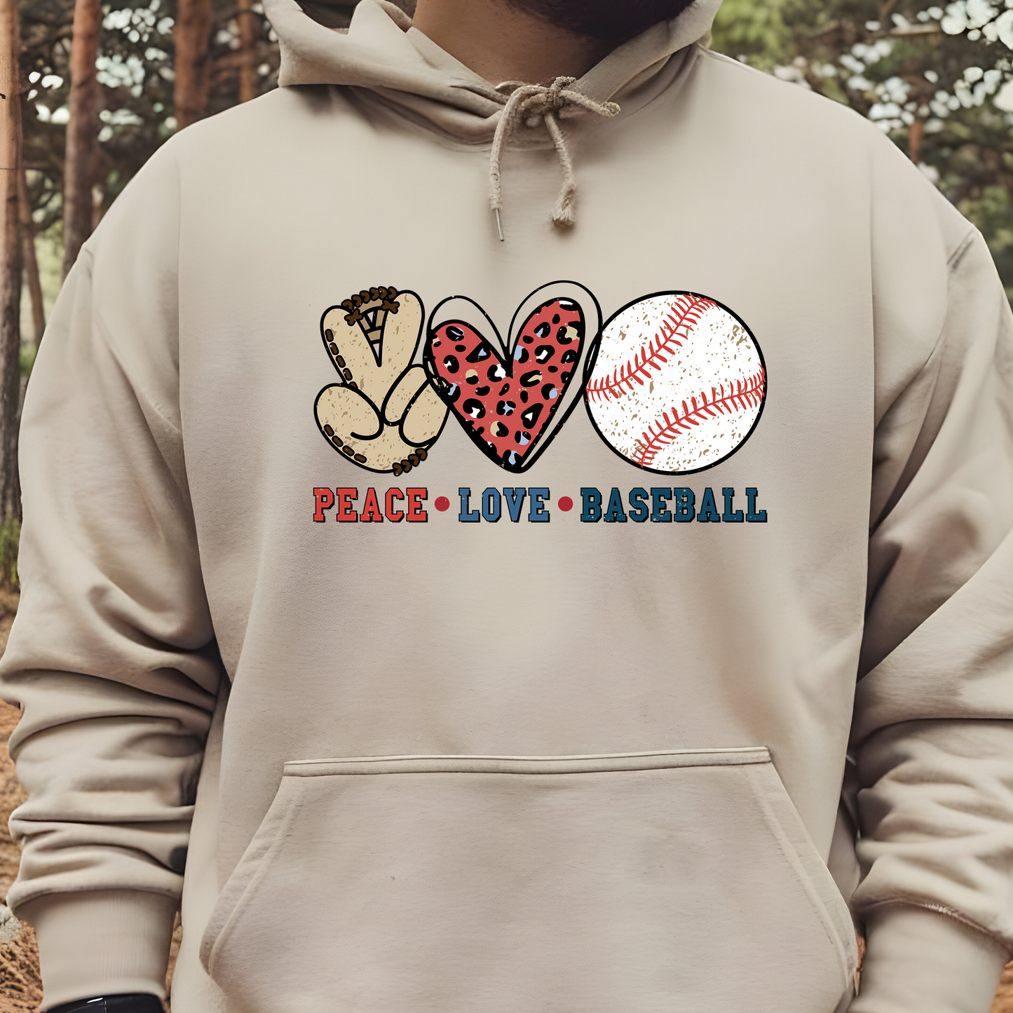 Peace, Love & Baseball - Hoodie