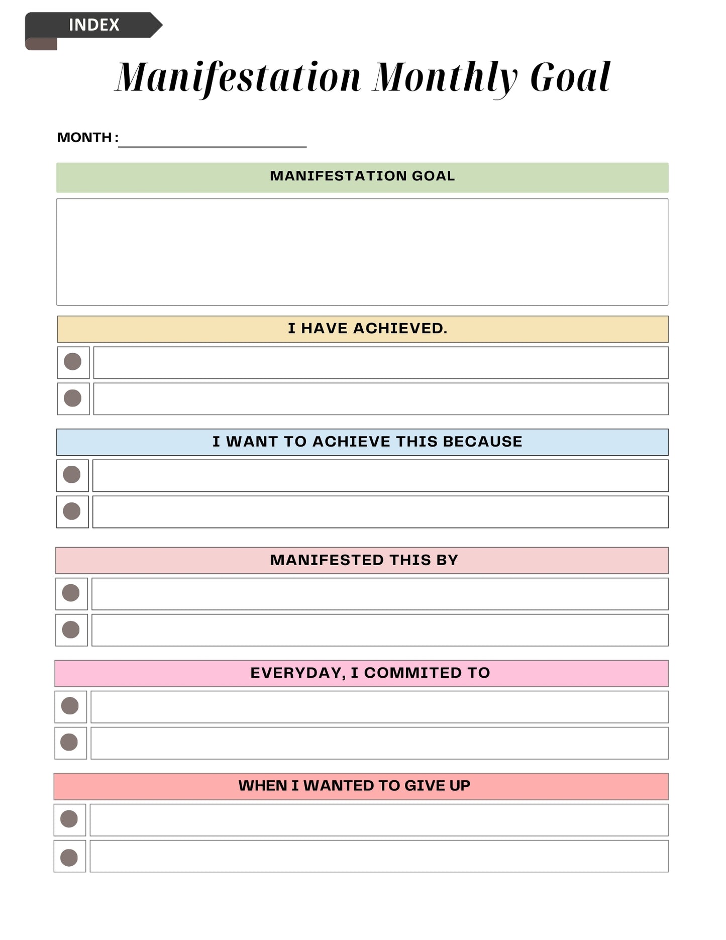 2025 Digital Manifestation Journal | Align Your Mind, Manifest Your Future | Planner