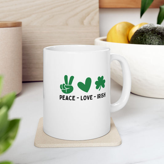 Peace Love & Irish - Mug